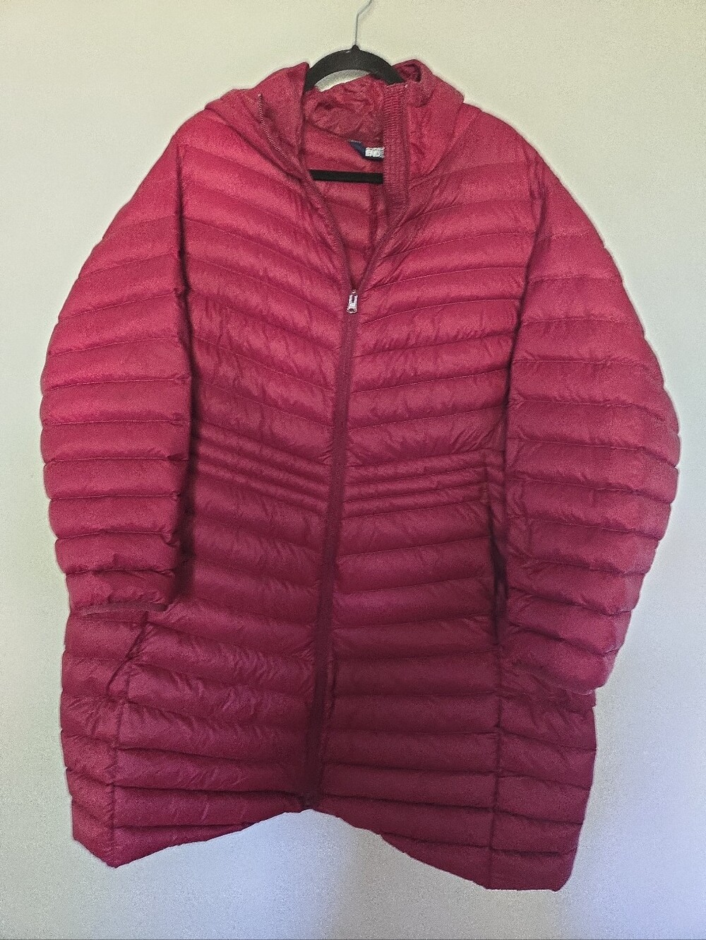 Lands End Down Feather Puffer Coat Maroon Womens Plus 3X 24W-26W